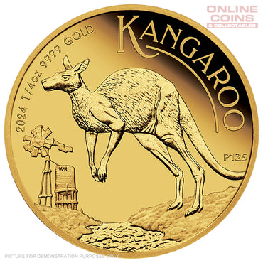 2024 Perth Mint 1/4oz Gold Proof Coin - Australian Kangaroo