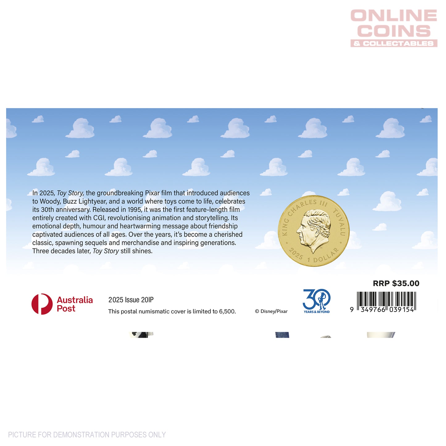 2025 Perth Mint Stamp and Coin Cover (PNC) - 30 Years of Toy Story