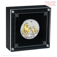 2026 Perth Mint 1oz Silver Gilded Coin - Year of the Horse