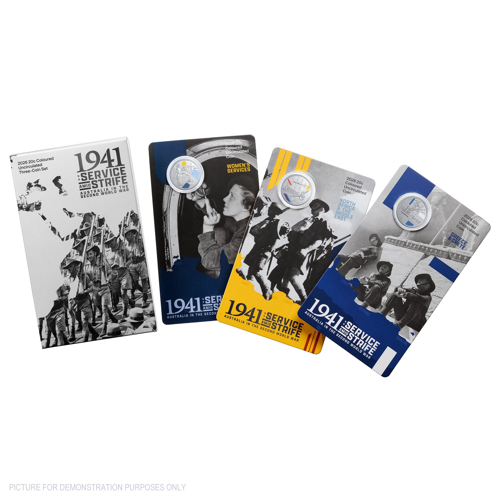 2026 RAM 1941: Service Amid Strife - Coloured Uncirculated 3 Coin Set