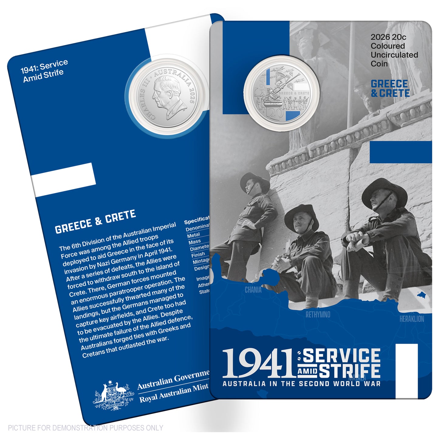 2026 RAM 1941: Service Amid Strife - Coloured Uncirculated 3 Coin Set
