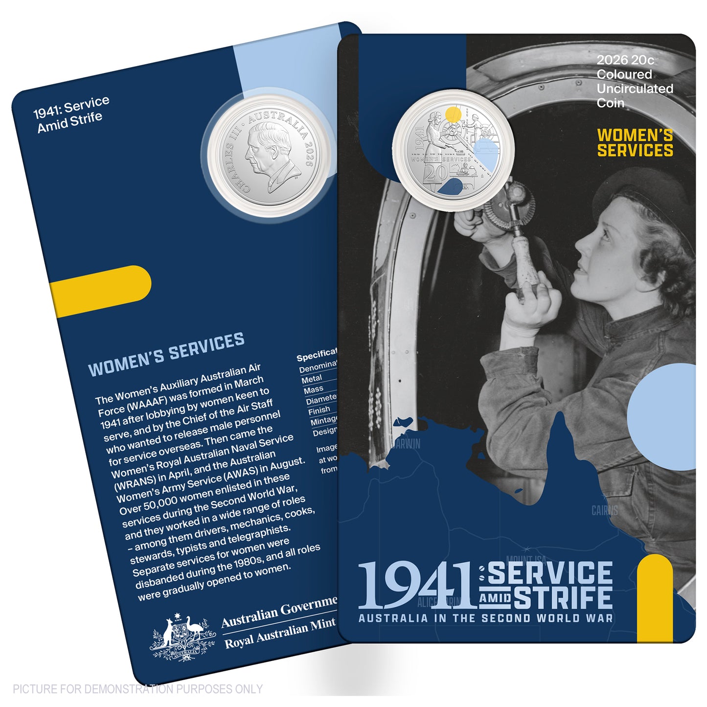 2026 RAM 1941: Service Amid Strife - Coloured Uncirculated 3 Coin Set