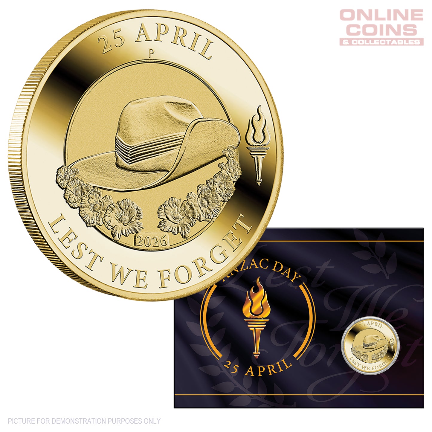 2026 Perth Mint ANZAC Day $1 Coin in Card