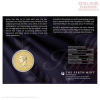 2026 Perth Mint ANZAC Day $1 Coin in Card
