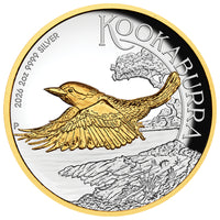 Perth Mint 2026 2oz Silver Proof High Relief Gilded Coin AUSTRALIAN KOOKABURRA
