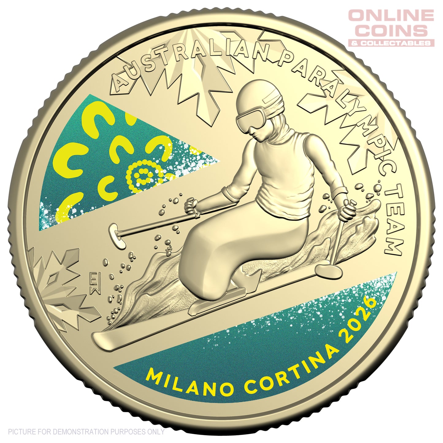 2026 RAM $1 AlBr Coloured Uncirculated Coin - Winter Paralympics