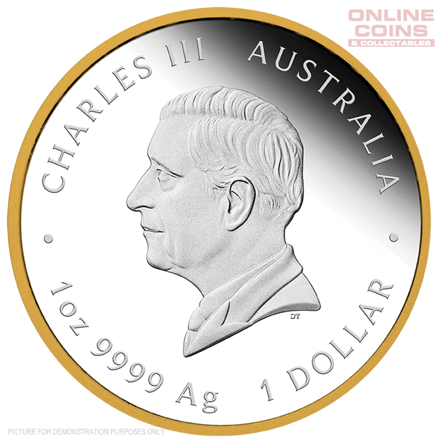 2026 Perth Mint QEII 100th Bday Florin 1oz Silver Proof Gilded Coin