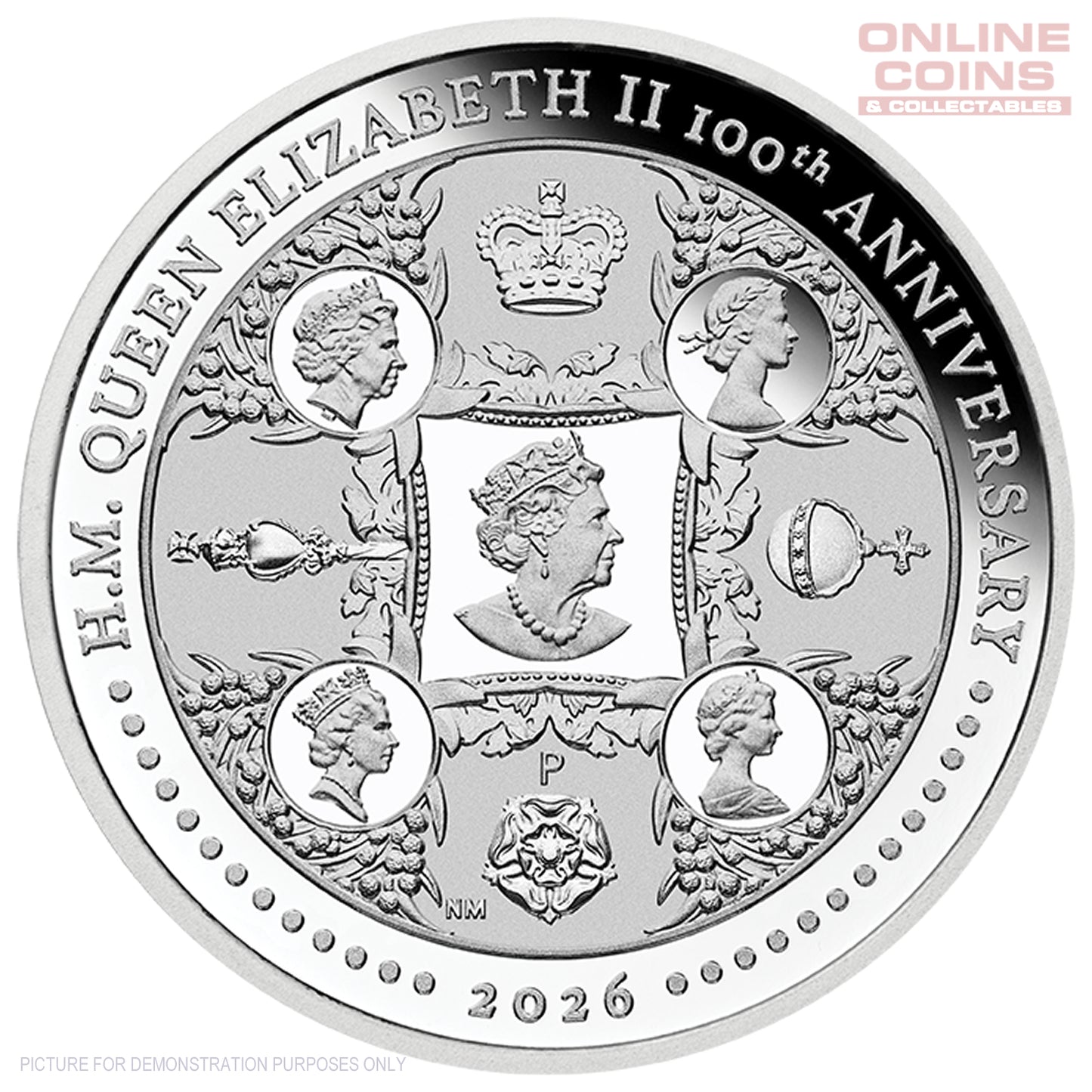 2026 Perth Mint QEII 100th Birthday 1oz Silver Proof Coin