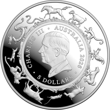 2026 RAM $5 Domed Silver Proof Coin - Year Of The Horse