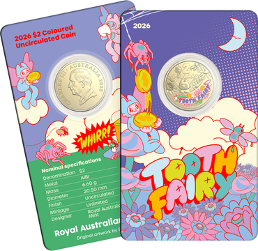 2026 RAM Tooth Fairy Kit - $2 Coloured Uncirulated Coin in Card