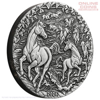 2026 Perth Mint 2oz Silver Aniqued Coin - Australian Lunar Series III – Year of the Horse