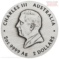 2026 Perth Mint 2oz Silver Aniqued Coin - Australian Lunar Series III – Year of the Horse