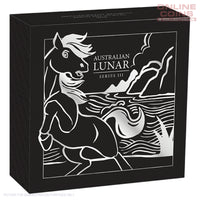 2026 Perth Mint 2oz Silver Aniqued Coin - Australian Lunar Series III – Year of the Horse