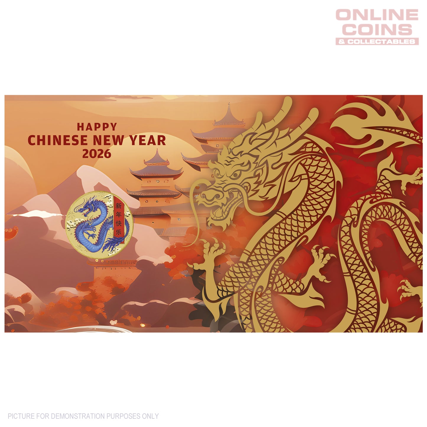 2026 Perth Mint Stamp and Coin Cover - Lunar New Year