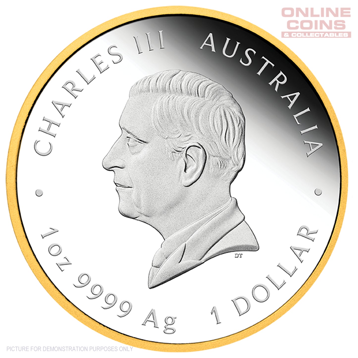 2026 Perth Mint 1oz Silver Proof Gilded Coin - First Gold Rush 175th Anniversary