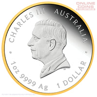 2026 Perth Mint 1oz Silver Proof Gilded Coin - First Gold Rush 175th Anniversary