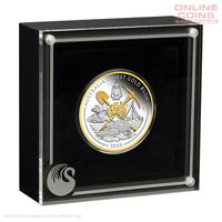 2026 Perth Mint 1oz Silver Proof Gilded Coin - First Gold Rush 175th Anniversary