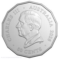 2026 RAM 50c Uncirculated Tetradecagon Coin - Lunar Series - Year of the Horse