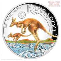 2026 Perth Mint 1oz Silver Proof High Relief Coloured Coin - Australian Kangaroo