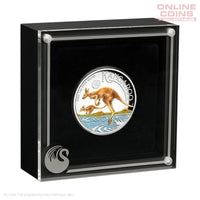 2026 Perth Mint 1oz Silver Proof High Relief Coloured Coin - Australian Kangaroo