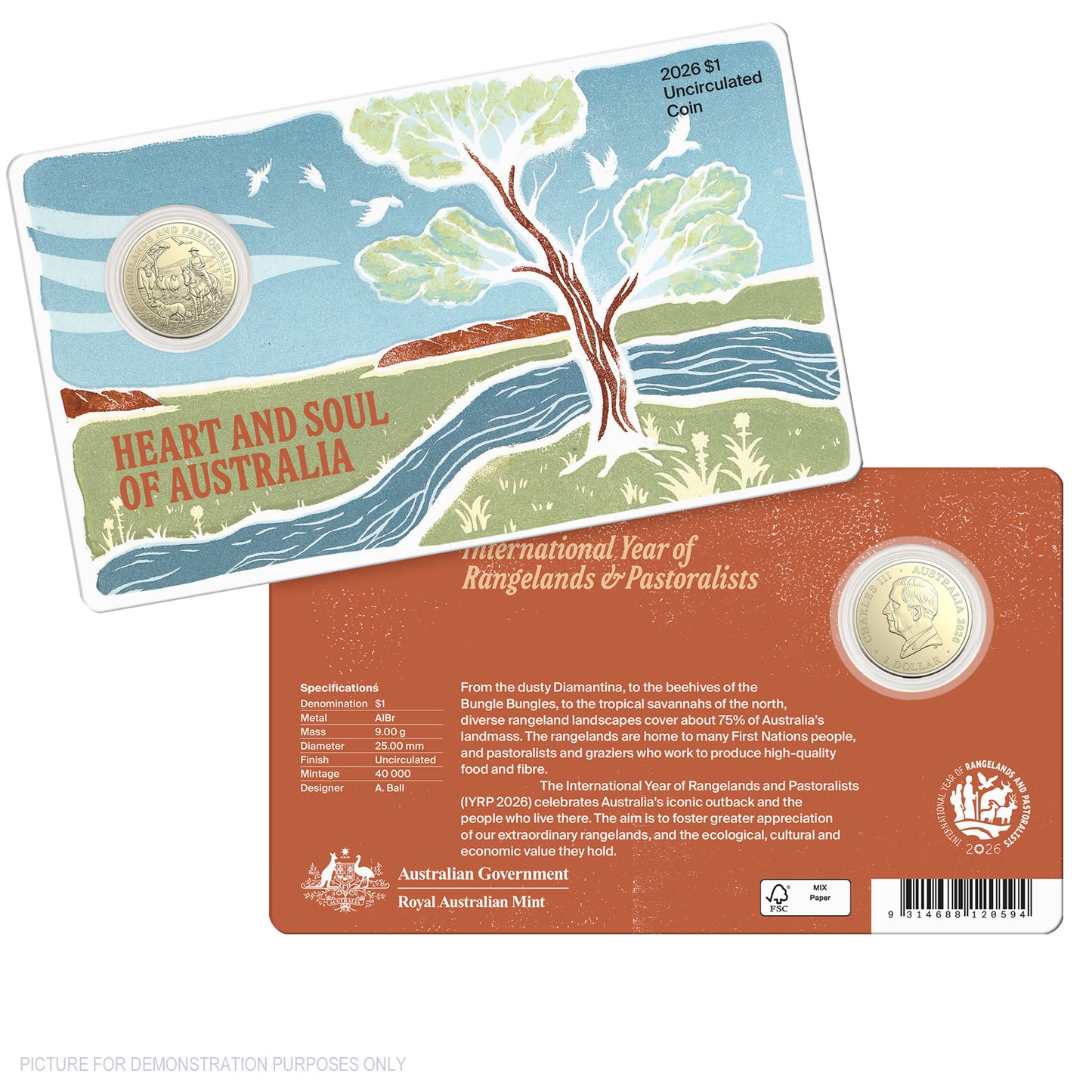 2026 RAM Heart and Soul of Australia - $1 Uncirculated Coin in Card