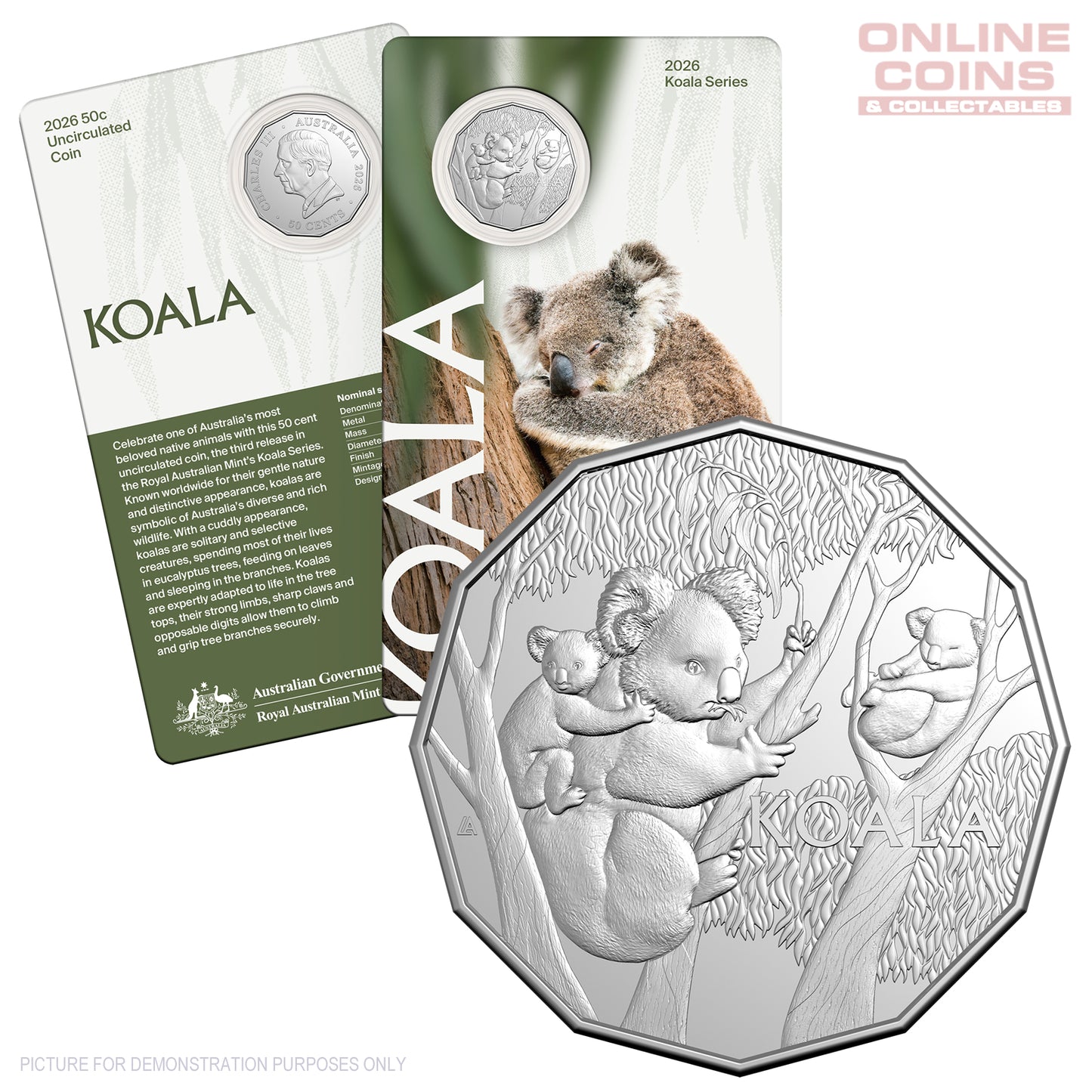 2026 RAM 50c CuNi Uncirculated Coin - Koala Series