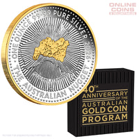 2026 Perth Mint 1oz Silver Proof Gilded Coin - 40t h Anniversary of the Australian Nugget