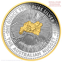 2026 Perth Mint 1oz Silver Proof Gilded Coin - 40t h Anniversary of the Australian Nugget