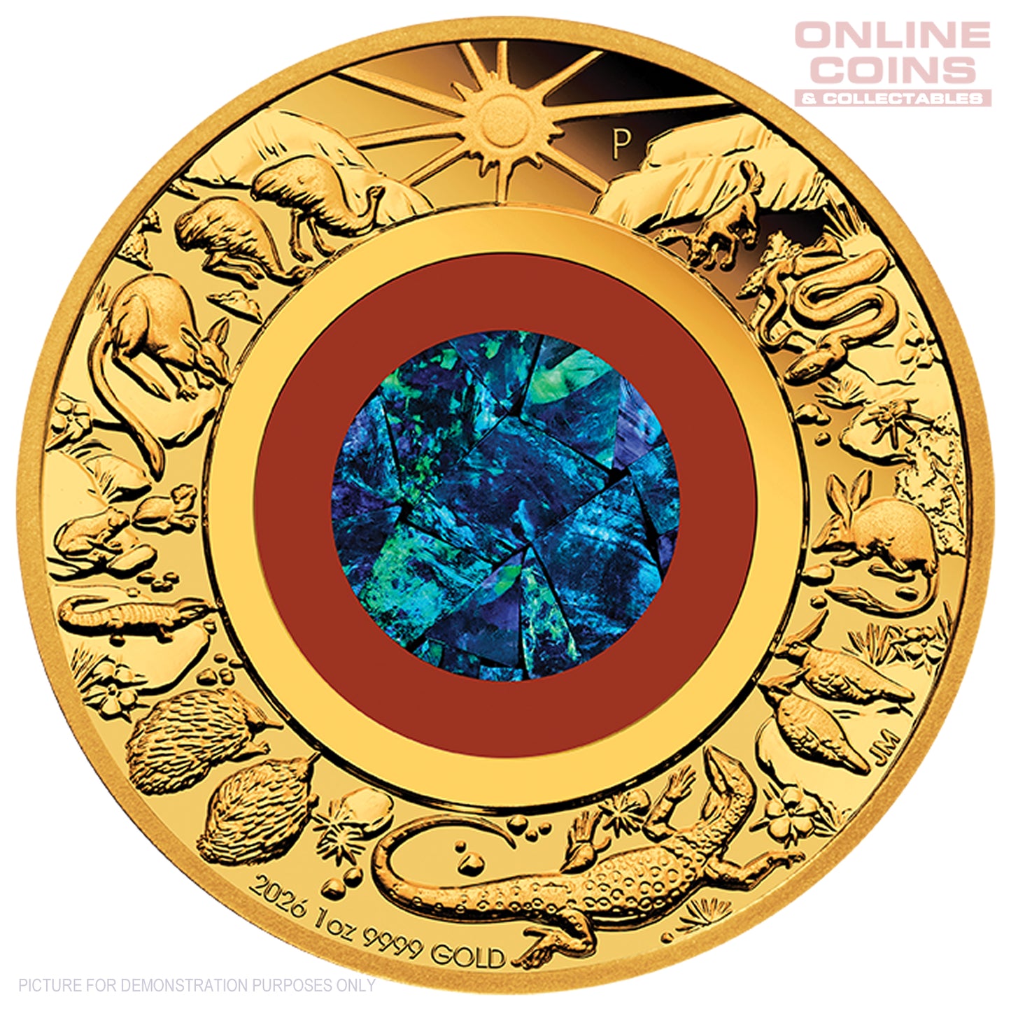 2026 Perth Mint  1oz Gold Proof Opal Coin - WONDERS OF AUSTRALIA - THE OUTBACK