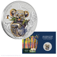 2026 Perth Mint Australian Koala with Liberty Bell Privy 1oz Silver Coloured Coin - ANA Coin Show