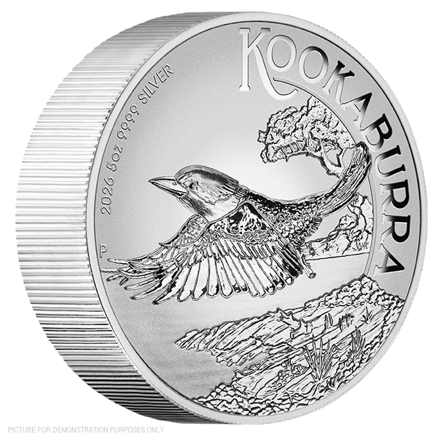 2026 Perth Mint 5oz Silver Incused Coin - Australian Kookaburra