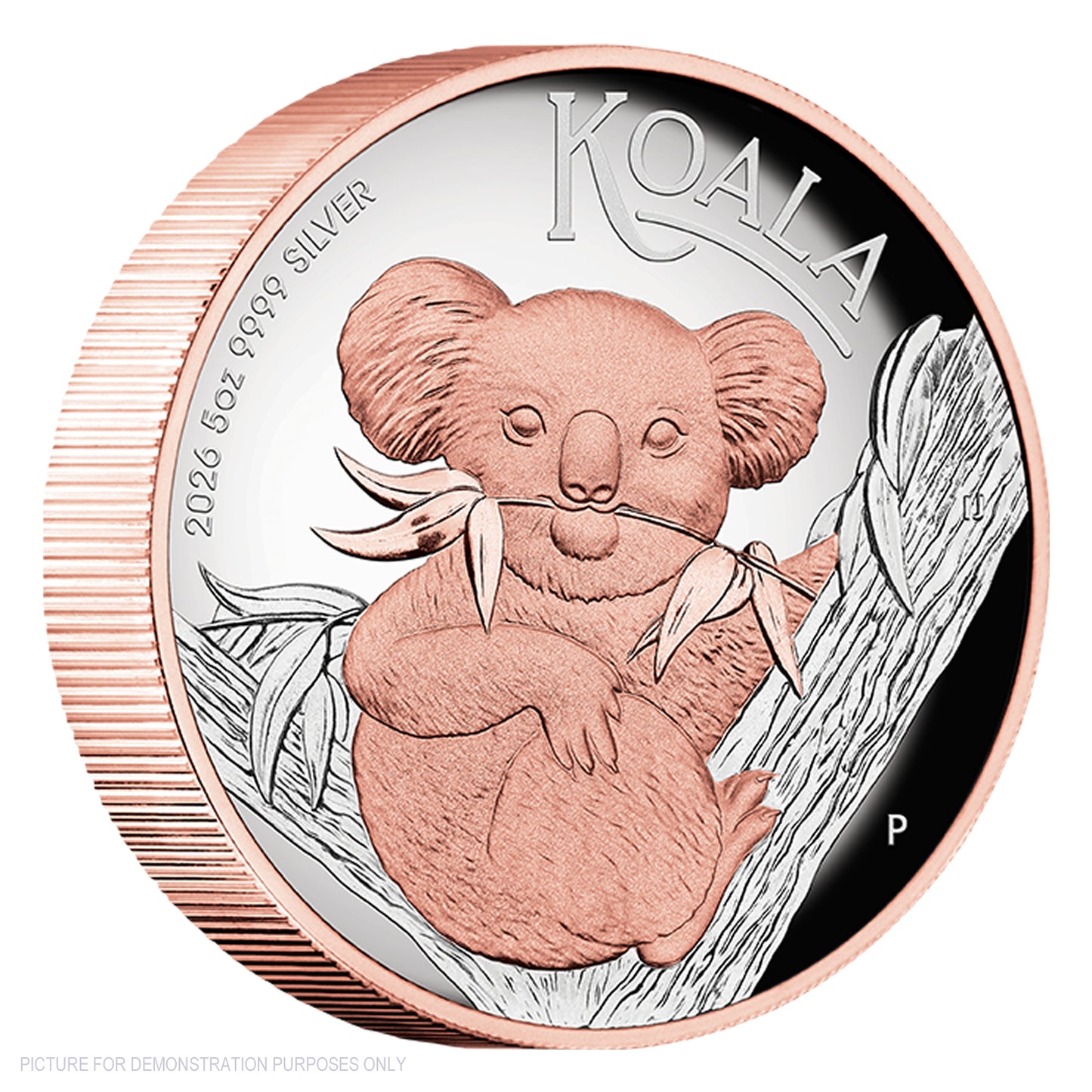 2026 Perth Mint 5oz Silver Proof High Relief Gilded Coin - Australian Koala