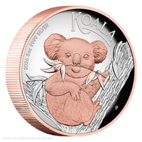 2026 Perth Mint 5oz Silver Proof High Relief Gilded Coin - Australian Koala