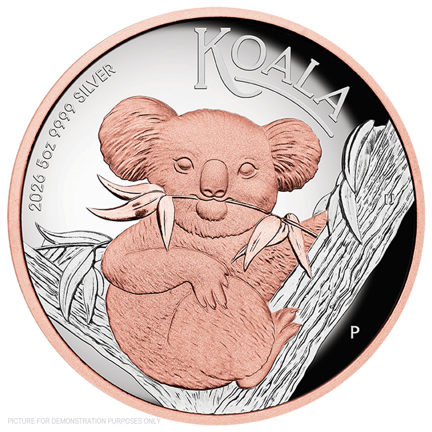 2026 Perth Mint 5oz Silver Proof High Relief Gilded Coin - Australian Koala