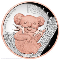 2026 Perth Mint 5oz Silver Proof High Relief Gilded Coin - Australian Koala