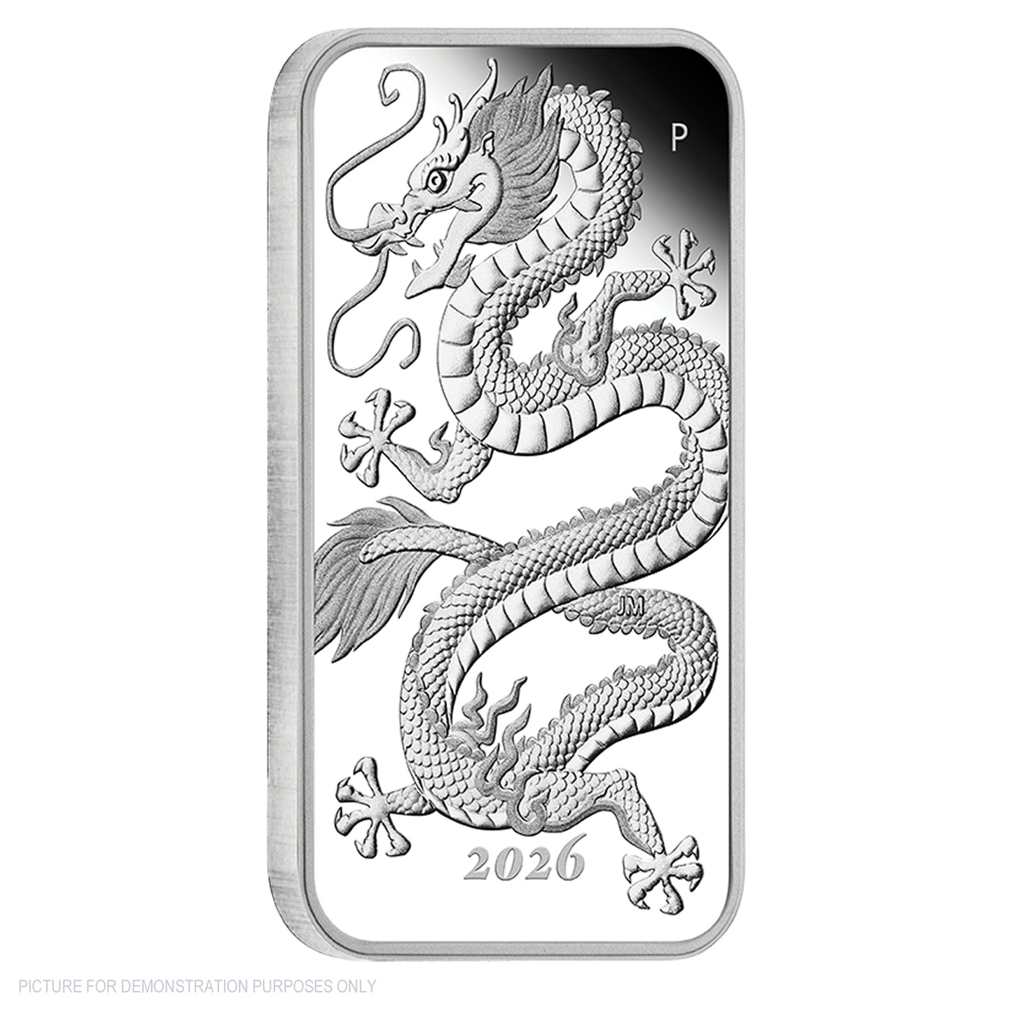 2026 Perth Mint 1oz Silver Proof Rectangular Coin - Dragon