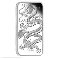 2026 Perth Mint 1oz Silver Proof Rectangular Coin - Dragon