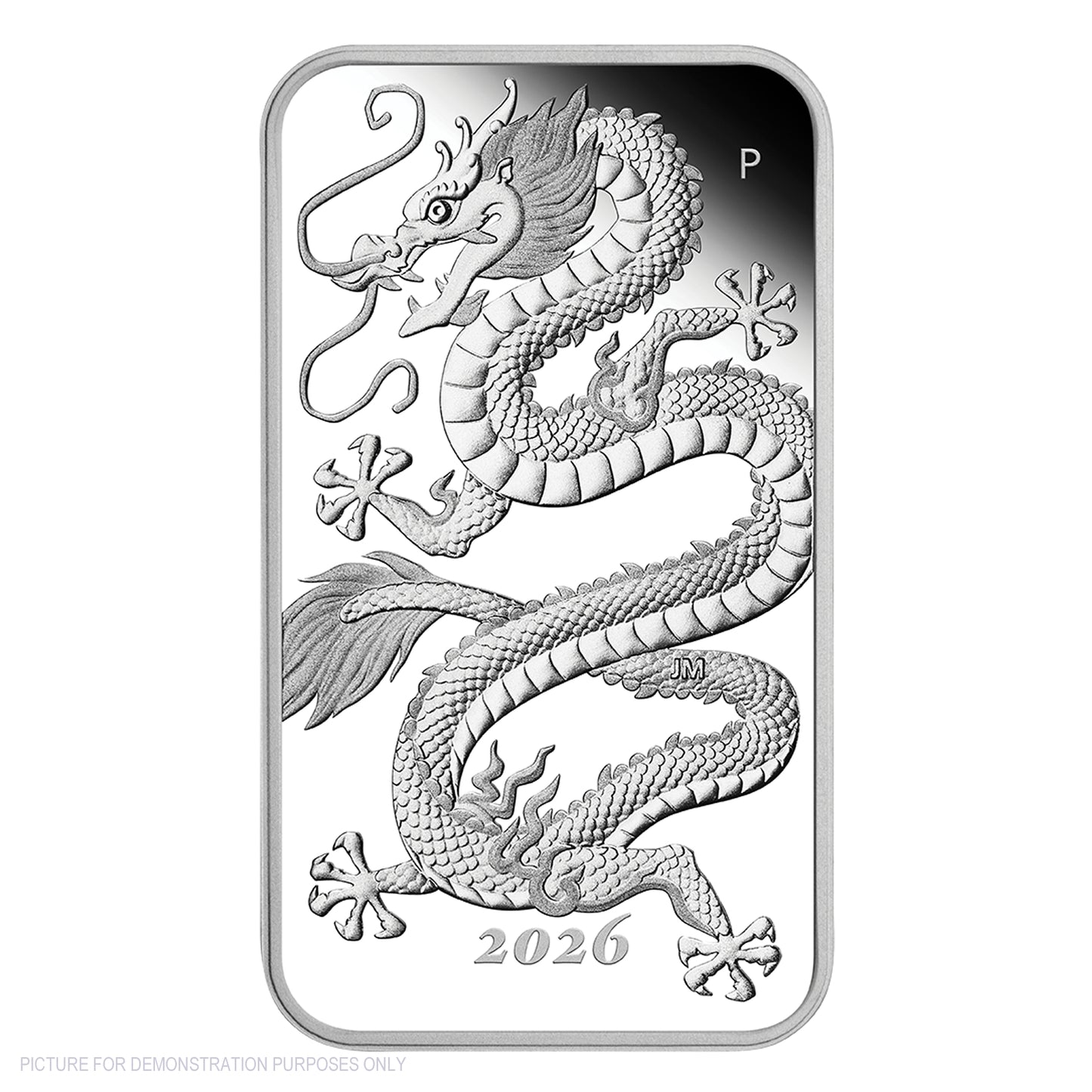 2026 Perth Mint 1oz Silver Proof Rectangular Coin - Dragon