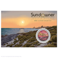 2026 Perth Mint 1oz Silver Coloured Coin in Card - Sundowner Red Kangaroo