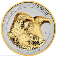2026 Perth Mint 2oz Silver Enhanced Reverse Proof Ultra High Relief Gilded Coin - Australian Wedge-Tailed Eagle