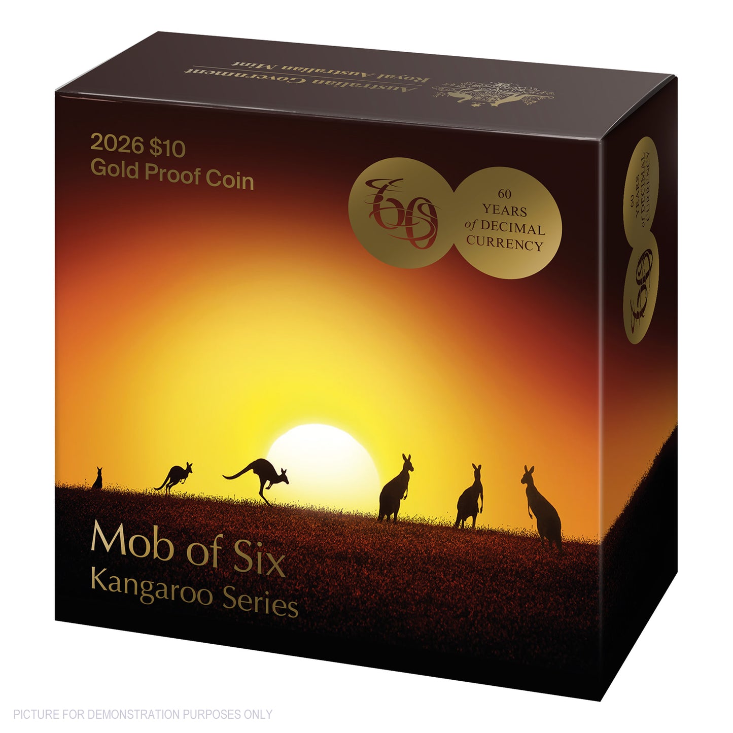 2026 RAM $10 1/10oz Gold Proof Coin - Kangaroos Series - Mob of Six