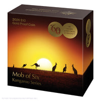 2026 RAM $10 1/10oz Gold Proof Coin - Kangaroos Series - Mob of Six