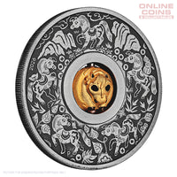 2026 Perth Mint Year of the Horse Rotating Bead Silver Antiqued Coin