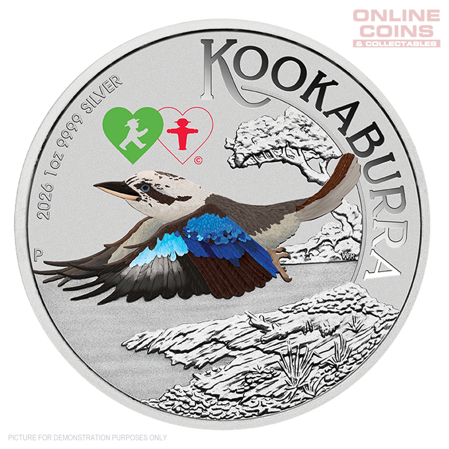 2026 Perth Mint WMF Australian Kookaburra 1oz Silver Coloured Coin with Double Ampelmann Privy