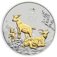 Perth Mint 2027 Year of the Goat 1oz Silver Trio Set AUSTRALIAN LUNAR SERIES III