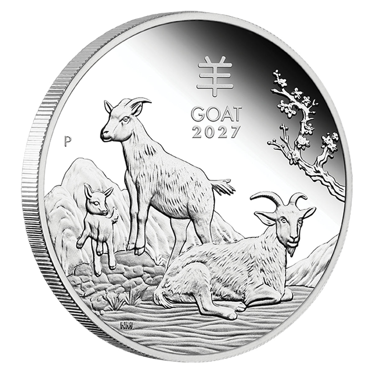 Perth Mint 2027 Year of the Goat 1/2oz Silver Proof Coin AUSTRALIAN LUNAR SERIES III