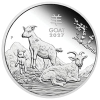Perth Mint 2027 Year of the Goat 1/2oz Silver Proof Coin AUSTRALIAN LUNAR SERIES III