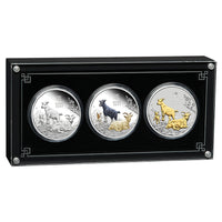 Perth Mint 2027 Year of the Goat 1oz Silver Trio Set AUSTRALIAN LUNAR SERIES III