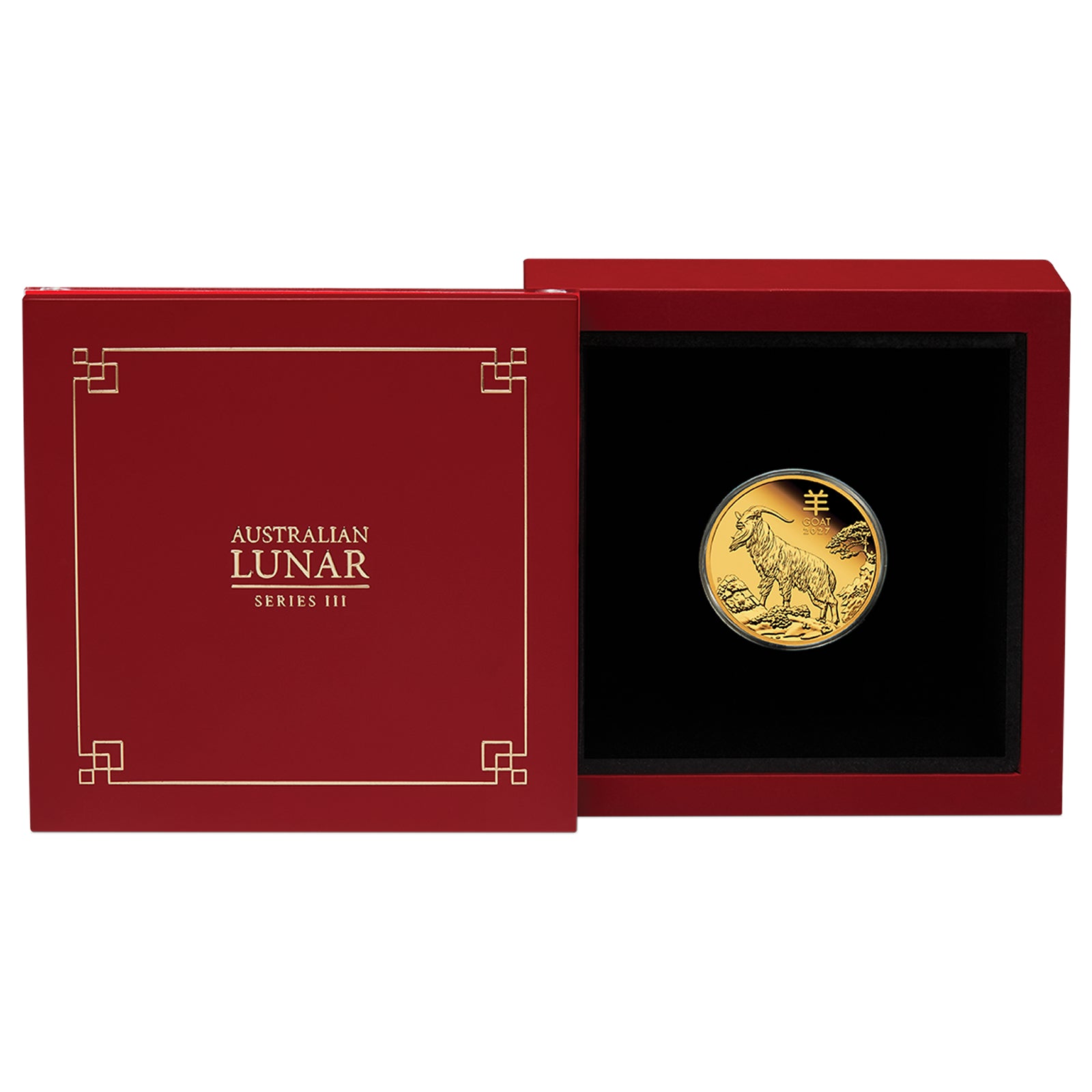 Perth Mint 2027 Year of the Goat 1/4oz Gold Proof Coin AUSTRALIAN LUNAR SERIES III