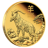 Perth Mint 2027 Year of the Goat 1/10oz Gold Proof Coin AUSTRALIAN LUNAR SERIES III
